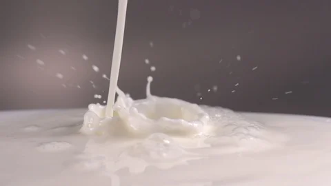 Milk slow motion Stock Footage 123648116