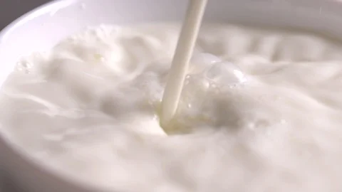 Milk slow motion Stock Footage 123648163