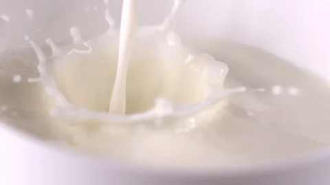 Milk slow motion Stock Footage 123648344