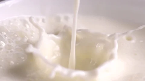 Milk slow motion Stock Footage 123648490