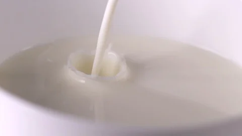 Milk slow motion Stock Footage 123648550