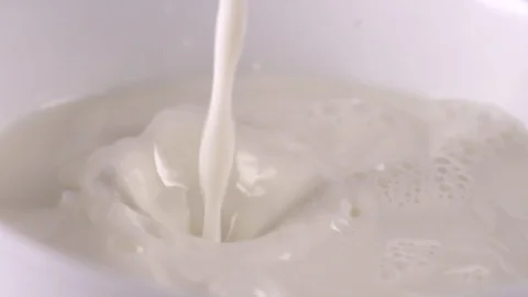 Milk slow motion Stock Footage 123648572