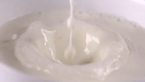 Milk Slow Motion Stock Footage 123648616