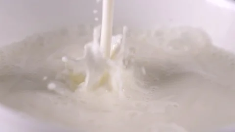 Milk slow motion Stock Footage 123648681