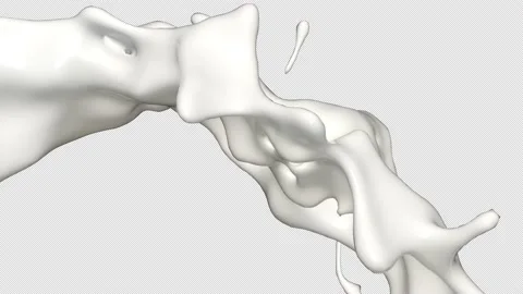 Milk Splash On Alpha Stock Footage 157375135