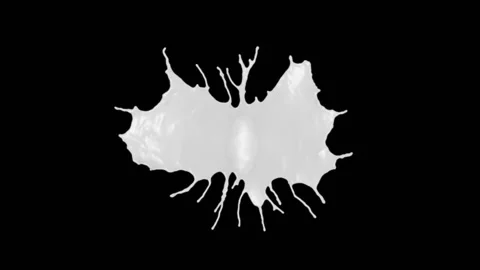 Milk splash, with Alpha matte. Stock Footage 134552006
