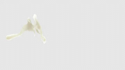 Milk Splash, With Alpha Matte Stock Footage 161034580