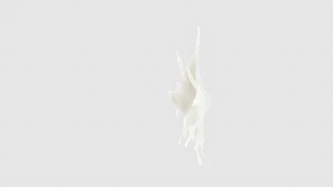 Milk Splash, With Alpha Matte Stock Footage 161072735
