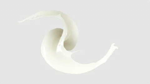 Milk Splash, With Alpha Matte Stock Footage 164778665