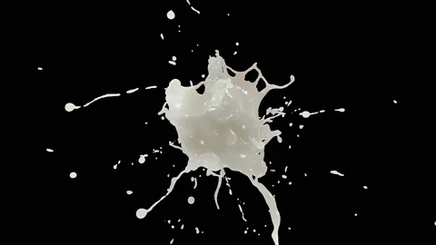 Milk Splash, With Alpha Matte Stock Footage 282733036