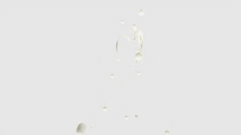 Milk Splash, With Alpha Matte Stock Footage 312635566