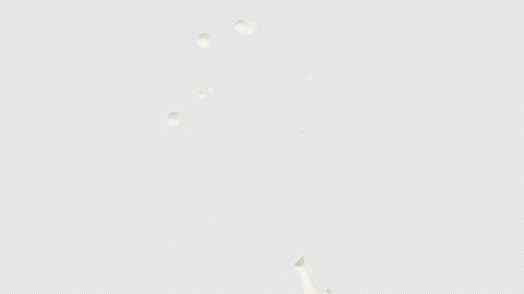 Milk Splash, With Alpha Matte Stock Footage 315292173