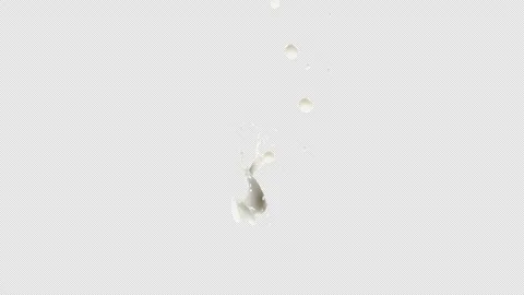 Milk Splash, With Alpha Matte Stock Footage 318095280
