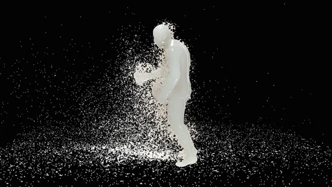 Milk splash, with Alpha matte. Video stock 328523885