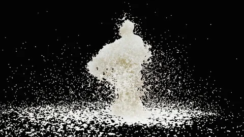 Milk splash, with Alpha matte. Stock Footage 335588796