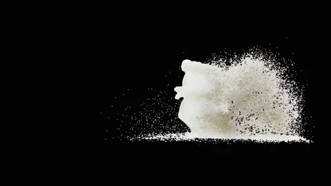 Milk splash, with Alpha matte. Stock Footage 342628614