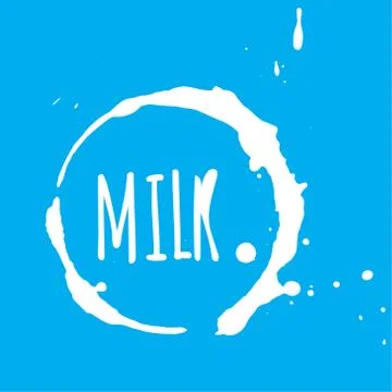 Milk splash and elements for design. Stock Illustration