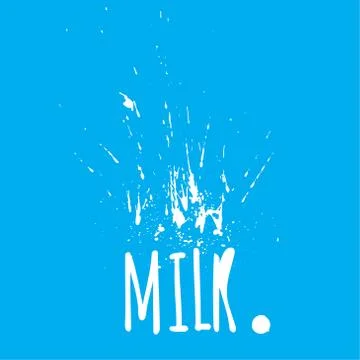 Milk splash and elements for design. Stock Illustration
