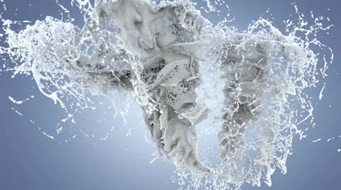 Milk splash on bright Stock Footage 24616083