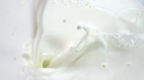 Milk splash closeup Stock Footage 37111222
