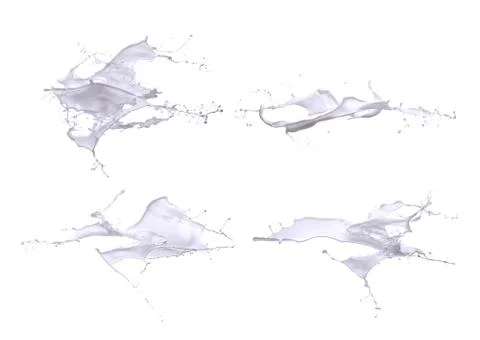Milk splash  collection Stock Photos