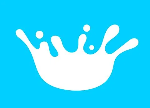 Milk splash crown shape, milk simple shape, milk waves, milk splashes for a.. Stock Illustration
