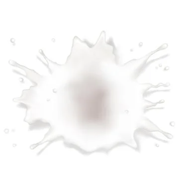 Milk splash with drops and shadow Stock Illustration