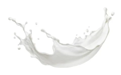 Milk splash isolated on white background Stock Photos