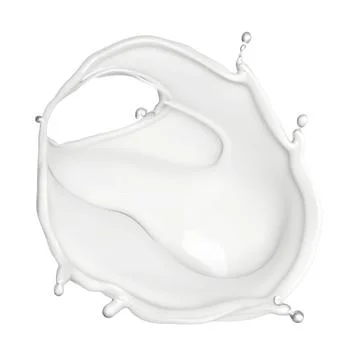 Milk splash isolated on white background Stock Photos
