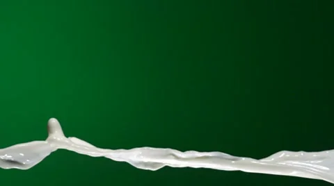 Milk splash in midair, Slow Motion Stock Footage 10700743