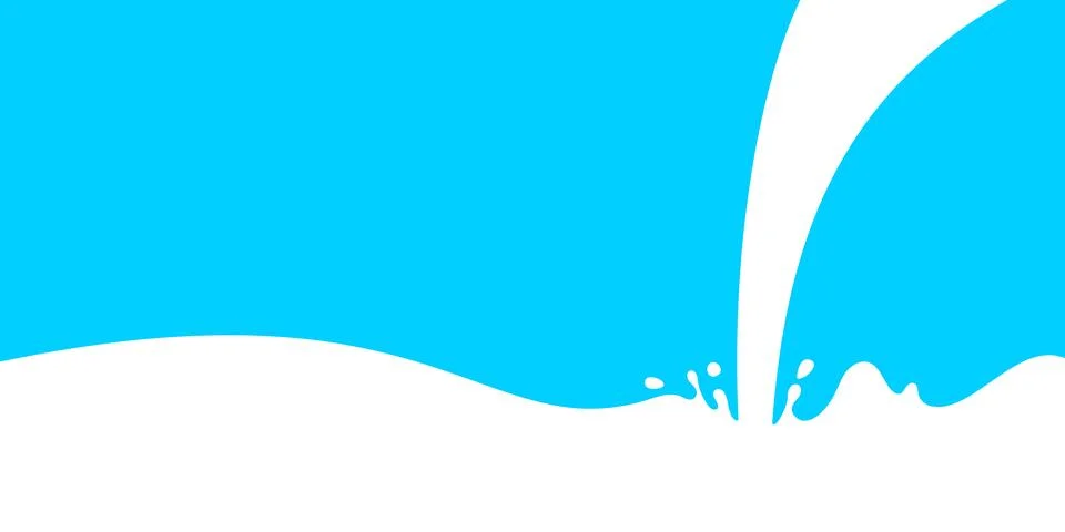 Milk splash, milk simple shape for banner background, milk waves, milk spla.. Stock-Illustration