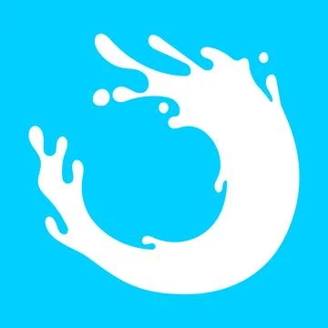 Milk splash, milk simple shape for banner background, milk waves, milk spla.. 스톡 일러스트