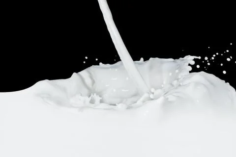 Milk splash Stock Photos