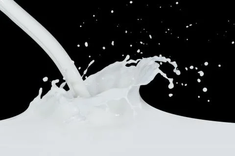 Milk splash Stock Photos