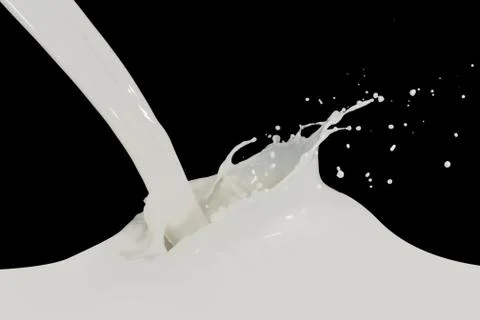 Milk splash Stock Photos