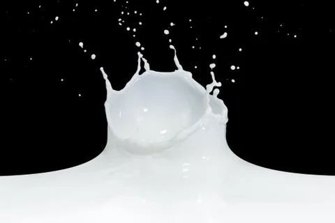 Milk splash Stock Photos