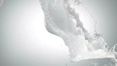 Milk splash, Pouring, splashing, slow motion, purity Vidéo 314983798