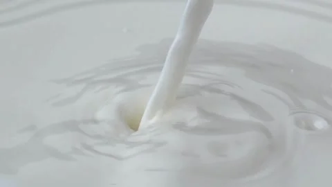 Milk splash, Pouring, splashing, slow motion, purity 库存影片 314983819