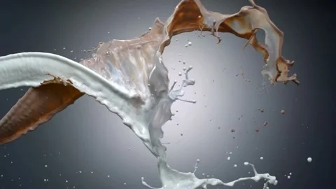 Milk splash, Pouring, splashing, slow motion, purity Stock-Footage 314983827