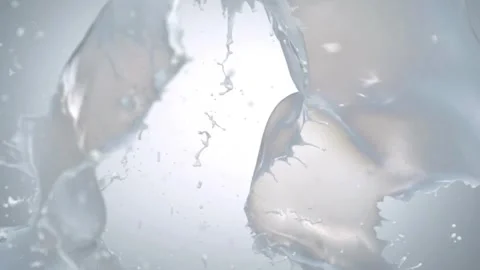 Milk splash, Pouring, splashing, slow motion, purity Stock Footage 314983845