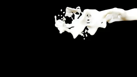 Milk splash, Pouring, splashing, slow motion, purity Stock-Footage 314983852