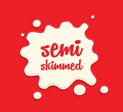 Milk splash on a red background Stock Illustration