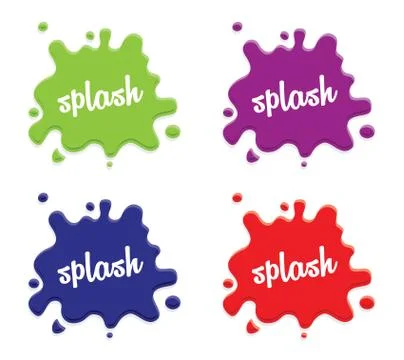 Milk splash set Illustrazione stock