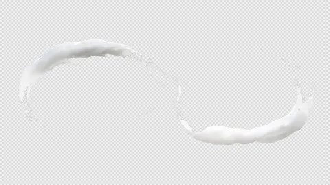 Milk Splash Slow Alpha Channel Stock Footage 248129856