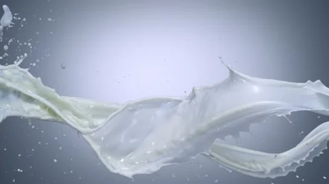 Milk splash, Slow Motion Stock Footage 10863448