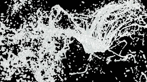 Milk Splash Slow-Motion Video stock 195947090