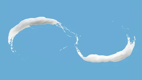 Milk Splash Slow on Paste Background Stock Footage 248129949
