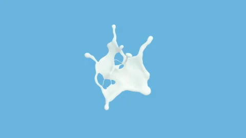 Milk Splash Slow on Paste Background Stock Footage 251845848