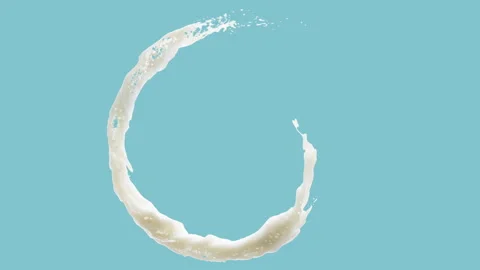 Milk Splash Slow on Paste Stock Footage 264833544
