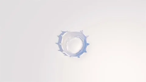 Milk splash top view. Slow motion Stock Footage 74725021